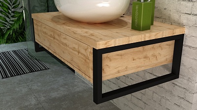 Тумба 100 "GRUNGE LOFT-100" подвесная Дуб Вотан 1 ящ. 1 Марка 