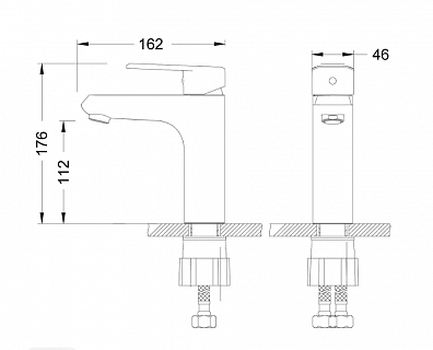 Комплект д/ванной "Point" (0380С) 35 мм.  LEMARK  ВЫГОДА!!
