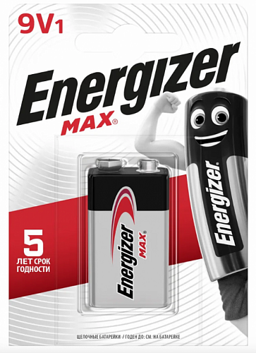 Элемент питания  Max 522/9v 1шт."крона" Energizer Акция!