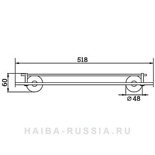 Полка стеклянная с бортиком (HB8707)