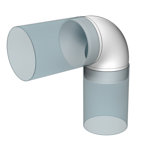 Колено круглое 10ККП,D100 (пластик) (32)