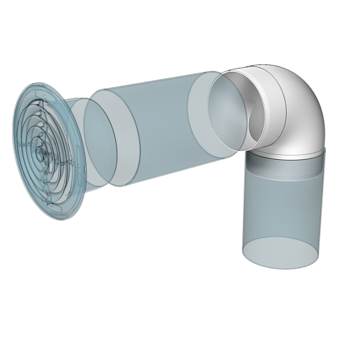 Колено круглое 16ККП,D160 (пластик) (10)