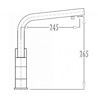 Смес д/кухни Kaiser Sonat ф35 под фильтр серебро (34044-5)