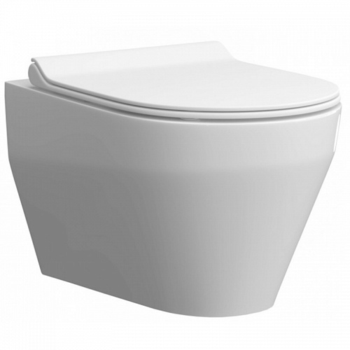 Унитаз подвесной   "Бари НОВА" КЕРАМИН безободковый сиденье м/л, быстросъём