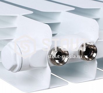 Радиатор биметаллический нижнее правое под.SRB-0320-050004 STOUT Space 500 4 секции ВЫГОДА