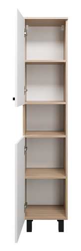 Пенал напольный "Крафт" 35см универсальный 2 двери + ниша MISTY