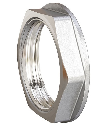 Контргайка 3/4" латунь никель LD (200)