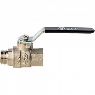 Кран шар. полнопроходной рыч. ВН 1/2" (SVB-0003-000015) STOUT 