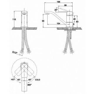 Смес д/кухни Kaiser Sonat 15см.(34010)