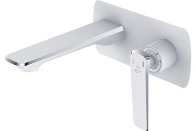 Смеситель д/раковины ROSE встроенный белый/хром R1341F