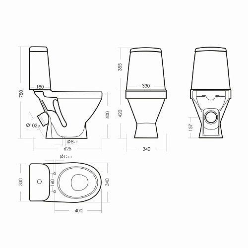 Унитаз-компакт "Лада" (эконом/стандарт) в комплекте(Самара)