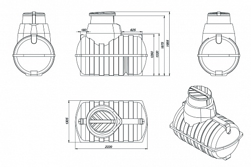 Емкость подземная U 2000л oil