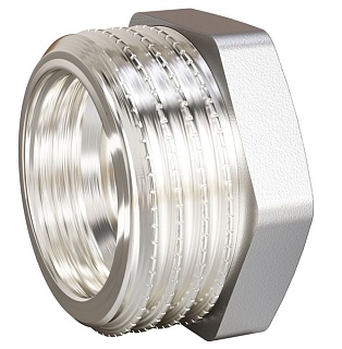 Футорка  1 1/2" - 1 1/4" ш/г латунь никель LD (35)