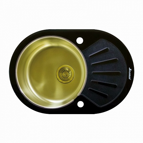 Кухонная мойка Seaman Eco Glass SMG-730B Gold (PVD)