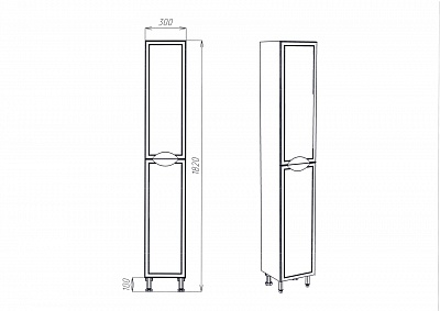 Пенал напольный "Лима" 30см ЛВ VIANT СНЯТ С ПРОИЗВОДСТВА