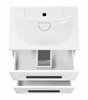 Комплект мебели 60 "Модерн-60" напольная 2 ящ. белая матовая эмаль MISTY (ум.EVVA,60)