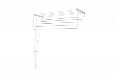 Сушилка потолочно-настенная Лиана-5  1,3м белая 