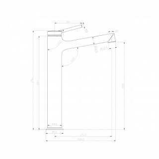 Смеситель д/умывальника "Minima" (3809C) высокий хром LEMARK ВЫГОДА!!