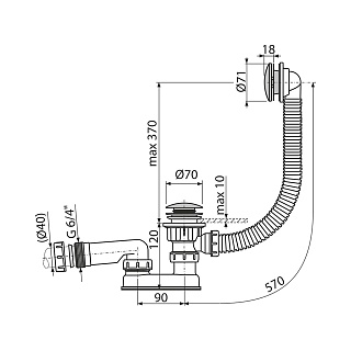    .  click-clack 504CKM/AG210135160 Alcaplast