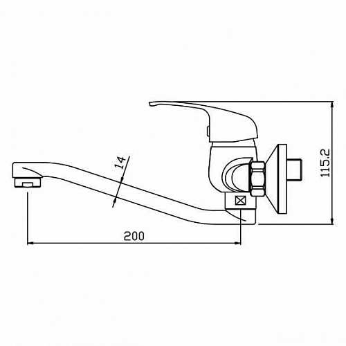 Смеситель настенный STROY хром  3515 ARGO 37990