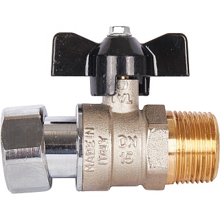 Кран шар. с нак. гайкой прямой баб. НР 3/4x3/4 (SVB-1009-000020) STOUT