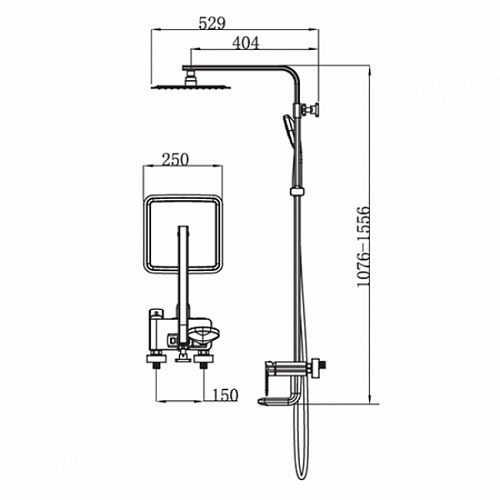 Душ. система KAISER Estilo овал ф35 (62182)