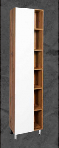 Пенал напольный "Бостон" 45см дуб/белый универсальный VIANT