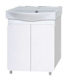 Комплект мебели 65 "Чегет-65" напольная 2 дв. белая эмаль MISTY (ум.Беверли-65)