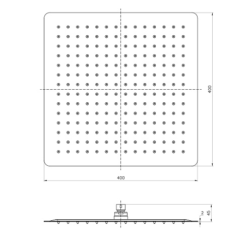 Верхний душ LEMARK  400*400  (LM9489S)