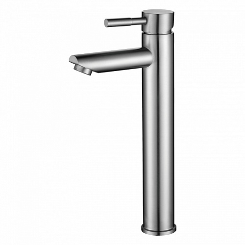 Смеситель д/умывальника  MELANA TONDO нерж. высокий (F610102)