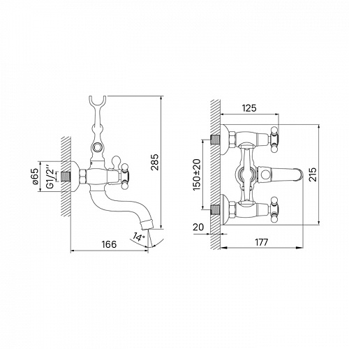 Смеситель для ванны с керамическим дивертором, SAM, IDDIS, SAMSB02i02