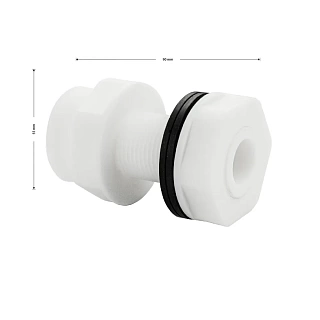 Отвод для бака  1" MAC  из  высокопрочного  АБС (4732)