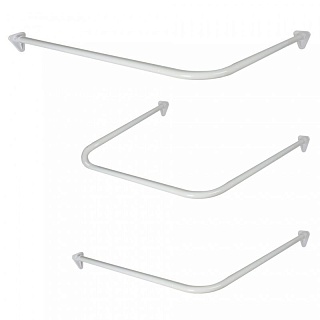 Карниз для ванной 70- 120см белый металлический FOR-ROD-120IWT