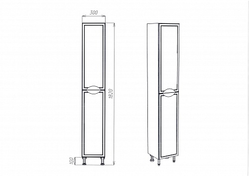 Пенал напольный "Лима" 30см ПР VIANT