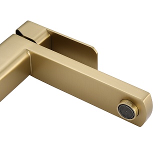 Смеситель д/умывальника "AOMORI" (AOM-1012BG) нерж, высокий, браш.золотоTOKITO