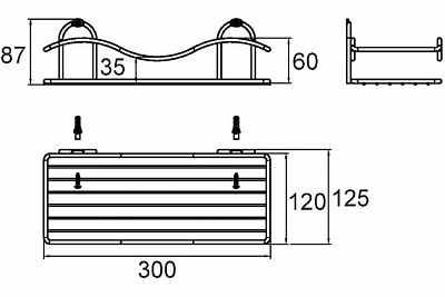 Полка (Milardo)  304W000M44 (стальная проволока) 300*125