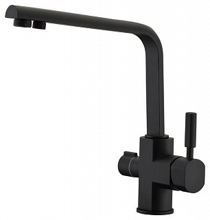 Смес д/кухни Kaiser Decor ф40 под фильтр черный матовый (40144-9)