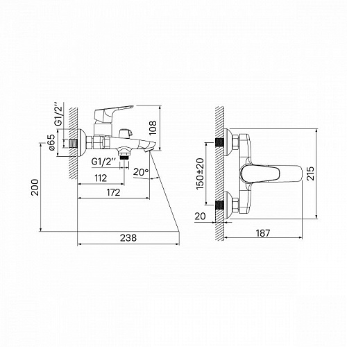 Смес. д/ванны Zodiac ZODSB02I02WA (7377) без аксессуаров