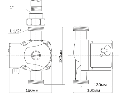  . AC 258-180 DN25, PN10, Qmax=93/, Hmax=8, Tmax=110, 3-.   (5358) Aquario