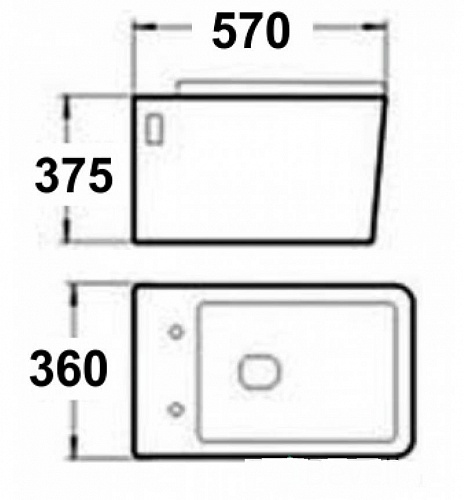 Унитаз подвесной 800-В2370 белый MELANA  АКЦИЯ!!