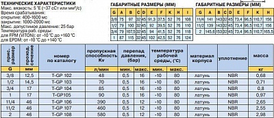   T-GP 104 230/50  3/4" (-10...+80., 0,5...16) S101004170N (109 043)