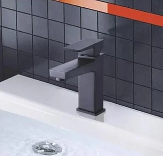 Смеситель д/раковины ROSE черный R2801H