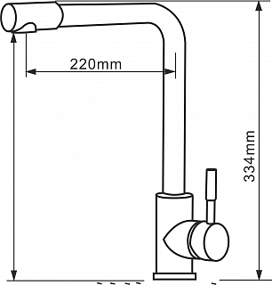 Смес. д/кухни  MELANA нерж. ф35 (8107)