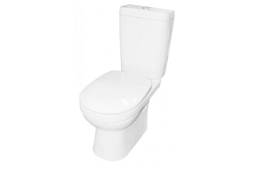 Унитаз-компакт КЕРАМИН "Альбано" безободковый, гориз.вып.,дюр./сид.