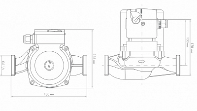 Насос циркул. ЦИРКУЛЬ 25/80 с гайками (Джилекс) (2580)