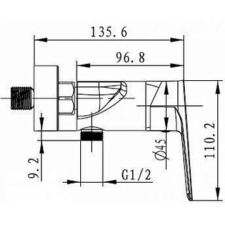 Смес д/душа Atrio белый-хром (60077)