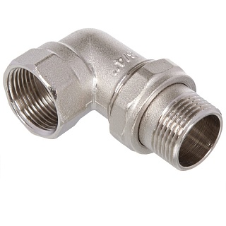 Американка 3/4 г/ш   УГЛОВАЯ  латунь никель LD  (16 )