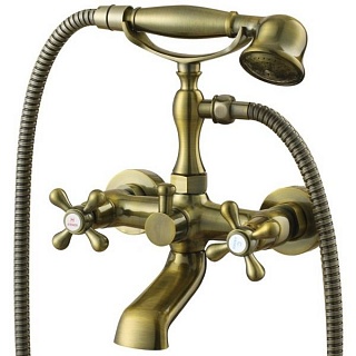 Смес д/ванны к/н Kaiser Carlson Style крест бронза (44322-1)