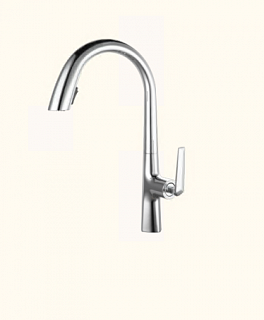 Смес д/кухни Kaiser Strike Ø40 с выдвижным изливом, хром (09066) АКЦИЯ