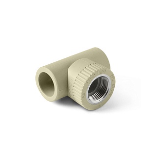 Тройник 20*1/2"вн.рез. серый (10/150) ПРО АКВА (PA24008РG)